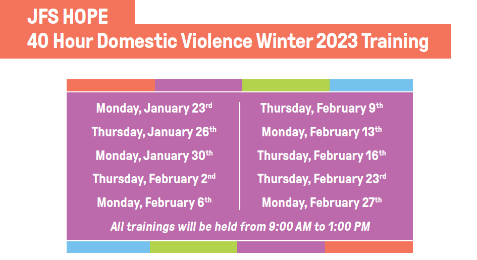JFS HOPE DOMESTIC VIOLENCE TRAINING